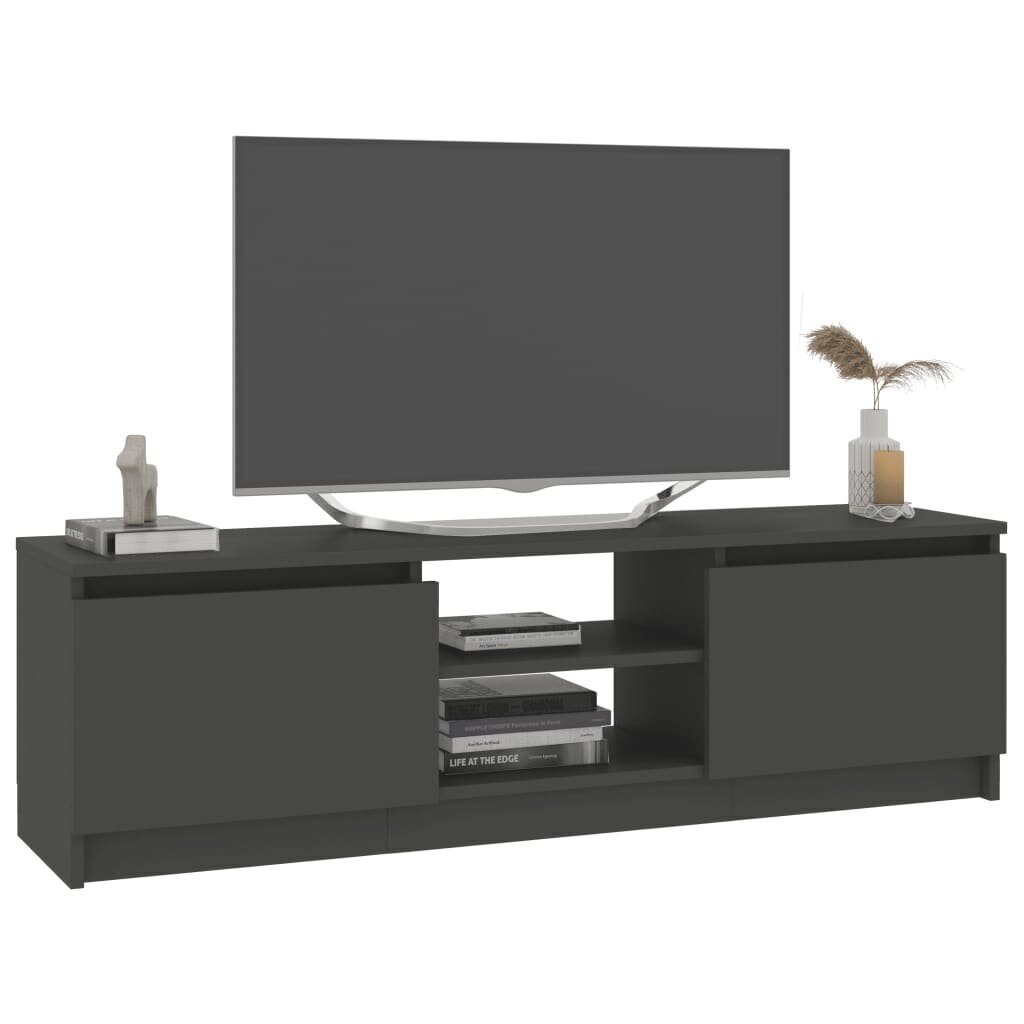 vidaXL TV-taso harmaa 120x30x35,5 cm lastulevy hinta ja tiedot | TV-tasot | hobbyhall.fi