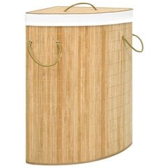vidaXL Bambu kulmapyykkikori 60 l hinta ja tiedot | Kylpyhuoneen sisustus | hobbyhall.fi