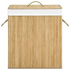 vidaXL Bambu pyykkikori 2 osiota 100 l hinta ja tiedot | Kylpyhuoneen sisustus | hobbyhall.fi