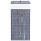 vidaXL Bambu pyykkikori 1 osio harmaa 83 l hinta ja tiedot | Kylpyhuoneen sisustus | hobbyhall.fi