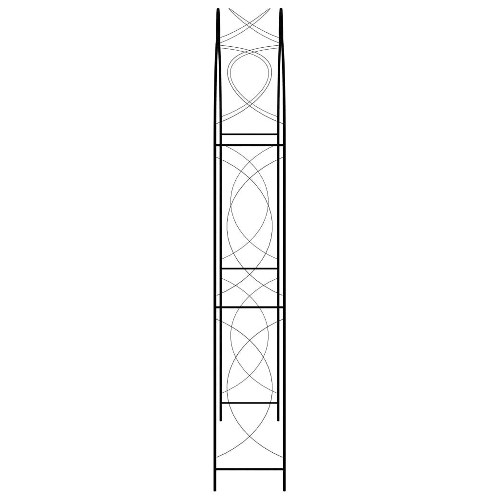 vidaXL Puutarhakaari musta 150x34x240 cm rauta hinta ja tiedot | Puutarhakoristeet | hobbyhall.fi