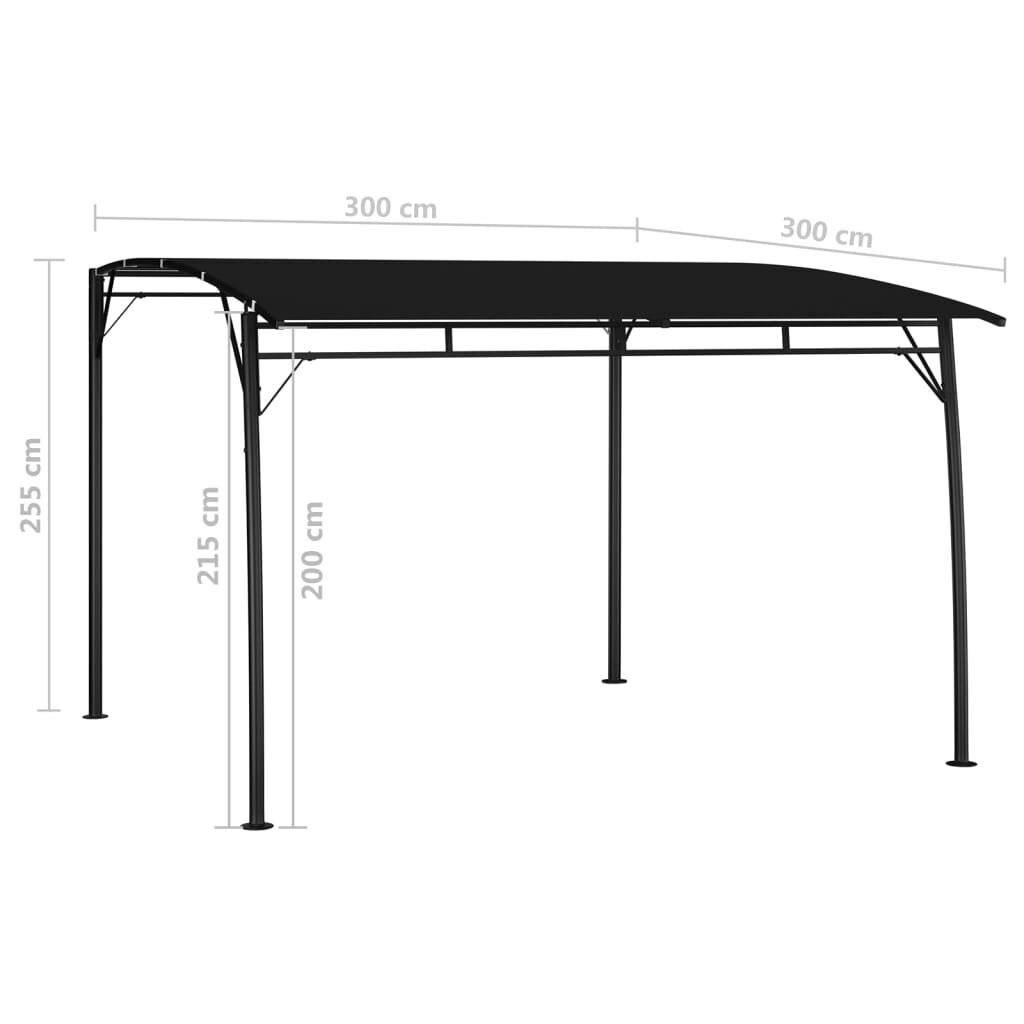 vidaXL Puutarhan aurinkokatos 3x3x2,55 m antrasiitti hinta ja tiedot | Aurinkovarjot ja markiisit | hobbyhall.fi