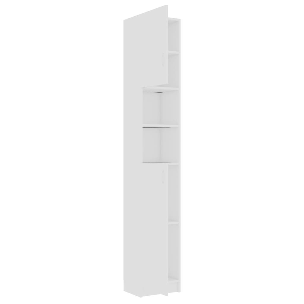 vidaXL Kylpyhuonekaappi valkoinen 32x25,5x190 cm lastulevy hinta ja tiedot | Kylpyhuonekaapit | hobbyhall.fi