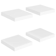 vidaXL Kelluvat seinähyllyt 4 kpl valkoinen 23x23,5x3,8 cm MDF hinta ja tiedot | Hyllyt | hobbyhall.fi