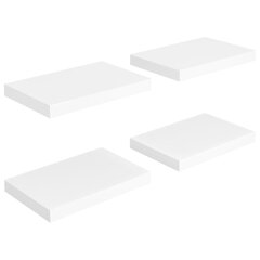 vidaXL Kelluvat seinähyllyt 4 kpl valkoinen 40x23x3,8 cm MDF hinta ja tiedot | Hyllyt | hobbyhall.fi