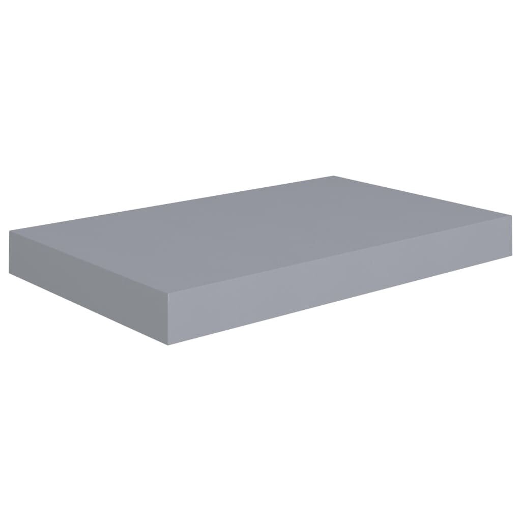 vidaXL Kelluvat seinähyllyt 2 kpl harmaa 40x23x3,8 cm MDF hinta ja tiedot | Hyllyt | hobbyhall.fi