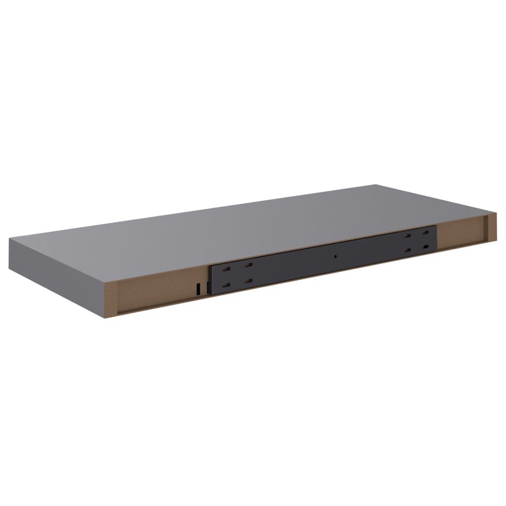 vidaXL Kelluvat seinähyllyt 2 kpl harmaa 60x23,5x3,8 cm MDF hinta ja tiedot | Hyllyt | hobbyhall.fi