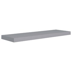 vidaXL Kelluva seinähylly harmaa 80x23,5x3,8 cm MDF hinta ja tiedot | Hyllyt | hobbyhall.fi