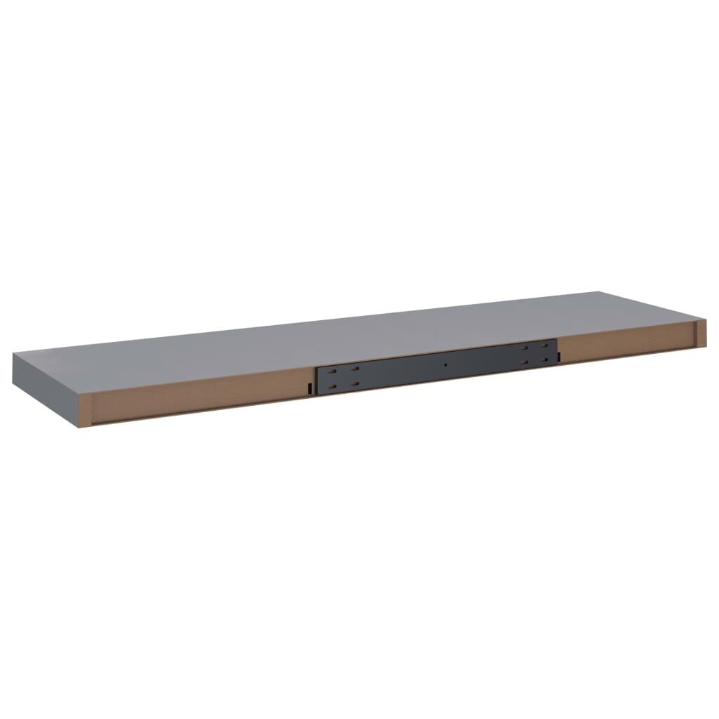 vidaXL Kelluvat seinähyllyt 2 kpl harmaa 90x23,5x3,8 cm MDF hinta ja tiedot | Hyllyt | hobbyhall.fi