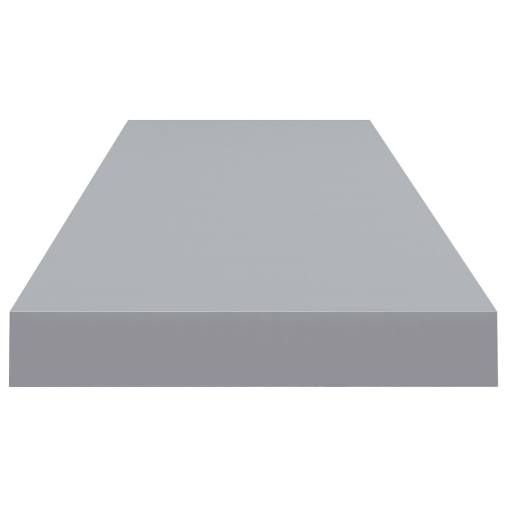 vidaXL Kelluvat seinähyllyt 2 kpl harmaa 90x23,5x3,8 cm MDF hinta ja tiedot | Hyllyt | hobbyhall.fi