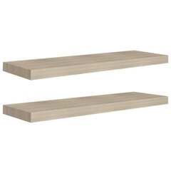 vidaXL Kelluvat seinähyllyt 2 kpl tammi 80x23,5x3,8 cm MDF hinta ja tiedot | Hyllyt | hobbyhall.fi