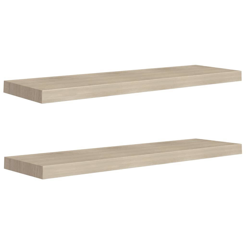 vidaXL Kelluvat seinähyllyt 2 kpl tammi 90x23,5x3,8 cm MDF hinta ja tiedot | Hyllyt | hobbyhall.fi