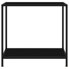 vidaXL Konsolipöytä musta 80x35x75 cm karkaistu lasi hinta ja tiedot | Sivupöydät | hobbyhall.fi