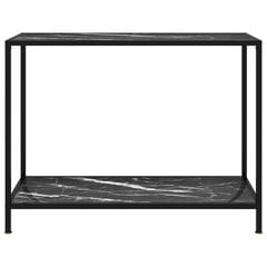 vidaXL Konsolipöytä musta 100x35x75 cm karkaistu lasi hinta ja tiedot | Sivupöydät | hobbyhall.fi