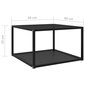 vidaXL Sohvapöytä musta 60x60x35 cm karkaistu lasi hinta ja tiedot | Sohvapöydät | hobbyhall.fi