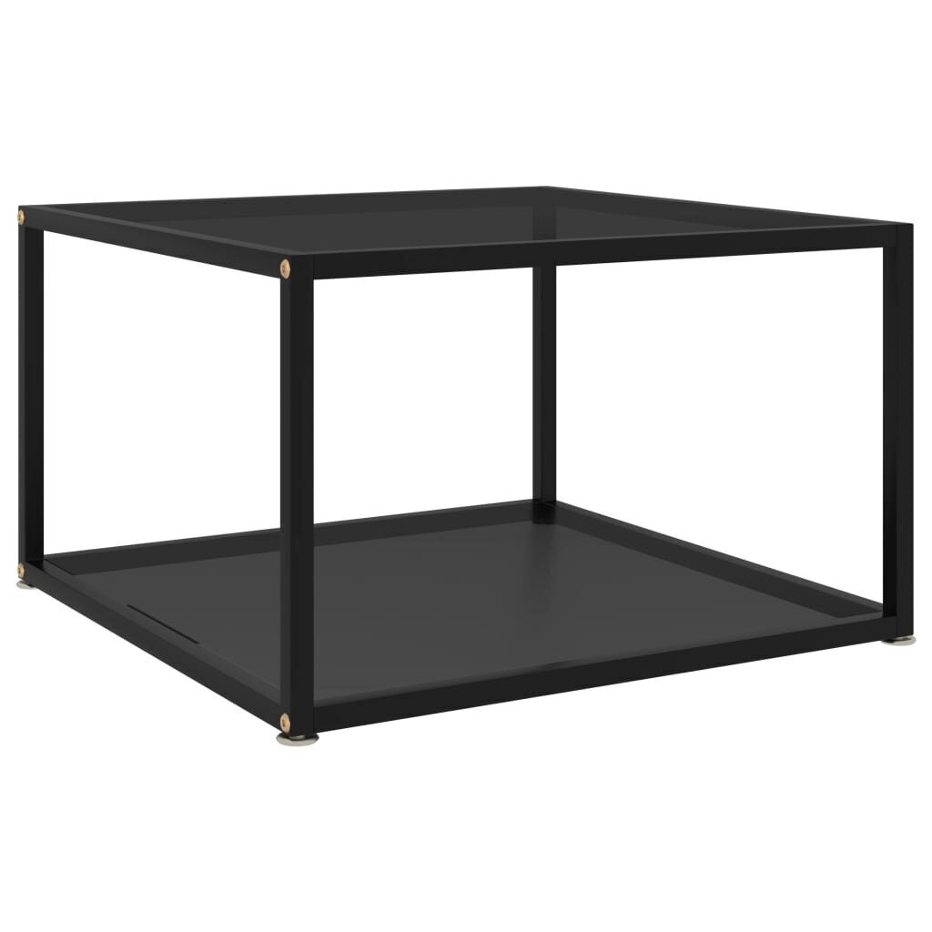 vidaXL Sohvapöytä musta 60x60x35 cm karkaistu lasi hinta ja tiedot | Sohvapöydät | hobbyhall.fi