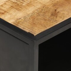 vidaXL Sohvapöytä kaiverretulla ovella 90x55x36 cm karkea mangopuu hinta ja tiedot | Sohvapöydät | hobbyhall.fi