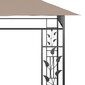vidaXL Huvimaja hyttysverkolla 6x3x2,73 m harmaanruskea 180 g/m² hinta ja tiedot | Puutarhapaviljongit | hobbyhall.fi