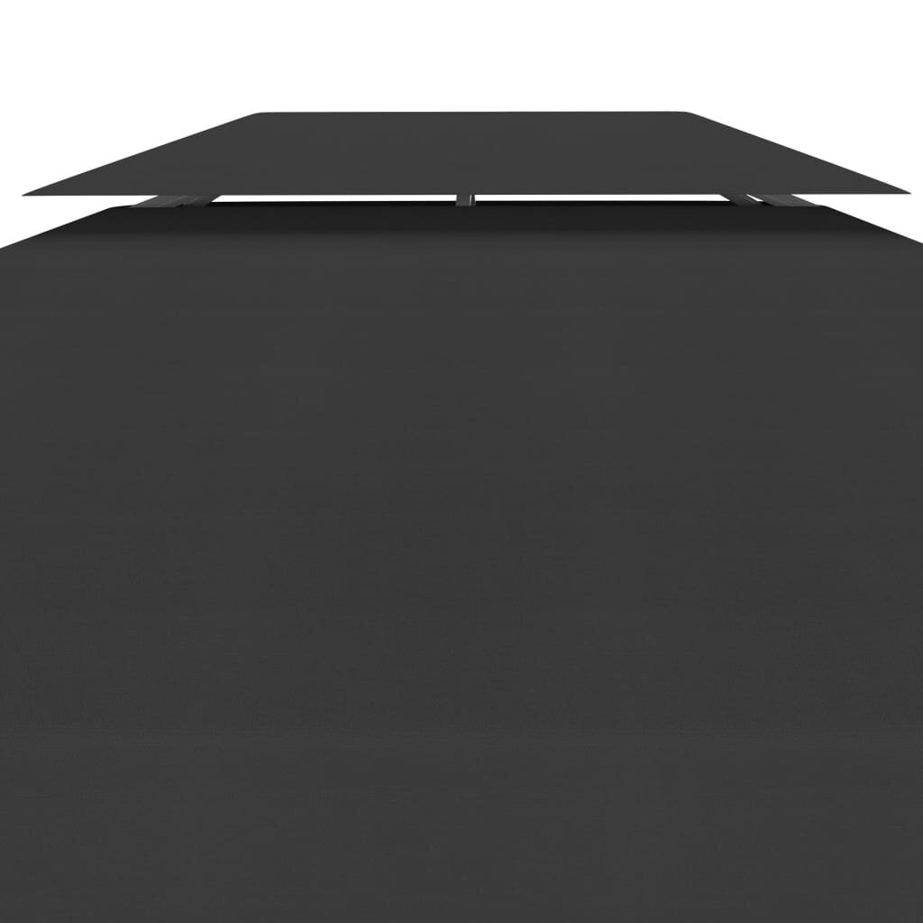 vidaXL 2-kerroksinen huvimajan katto 310 g/m² 4x3 m musta hinta ja tiedot | Puutarhapaviljongit | hobbyhall.fi