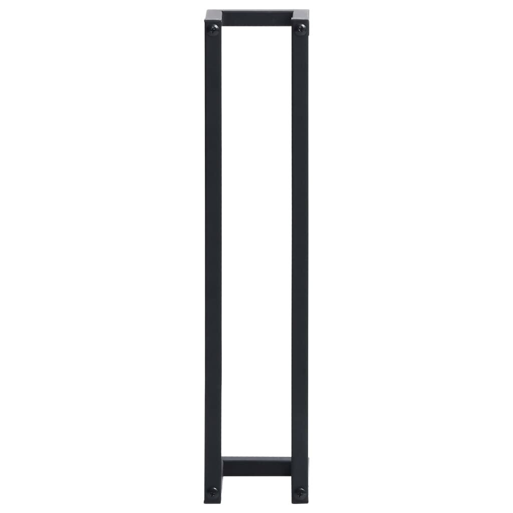 vidaXL Pyyheteline musta 12,5x12,5x60 cm rauta hinta ja tiedot | Kylpyhuoneen sisustus | hobbyhall.fi