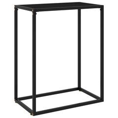 vidaXL Konsolipöytä musta 60x35x75 cm karkaistu lasi hinta ja tiedot | Sohvapöydät | hobbyhall.fi