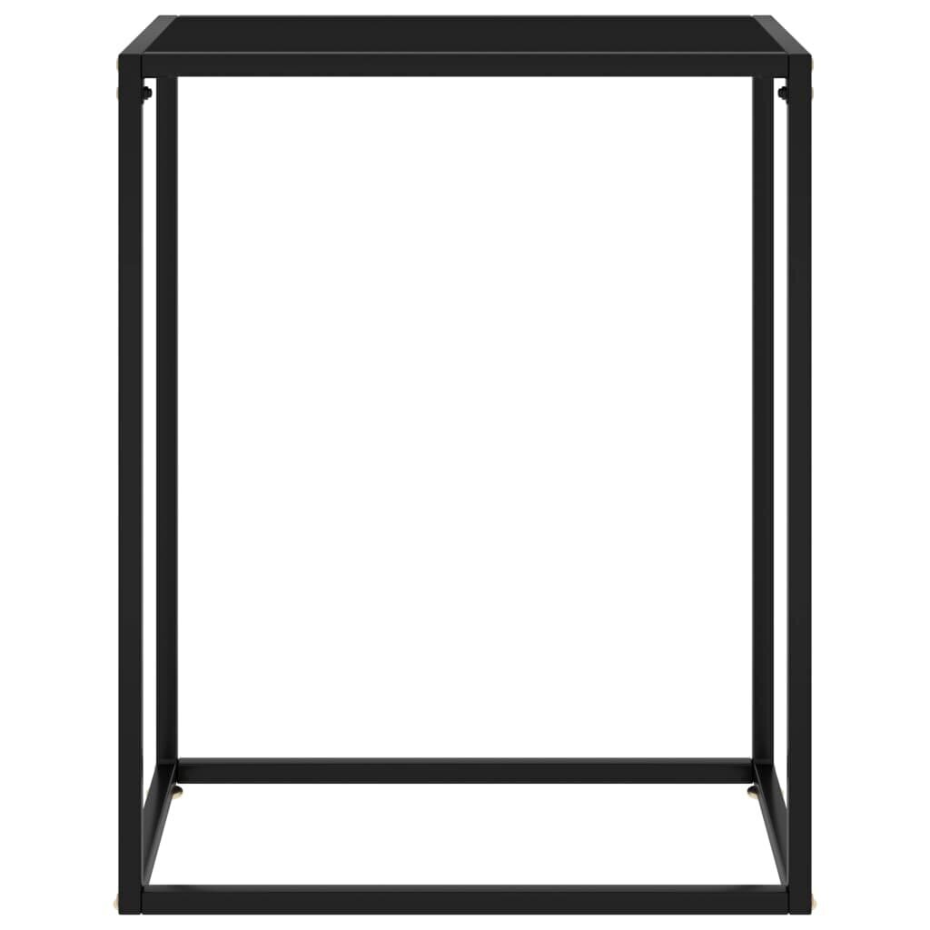 vidaXL Konsolipöytä musta 60x35x75 cm karkaistu lasi hinta ja tiedot | Sohvapöydät | hobbyhall.fi