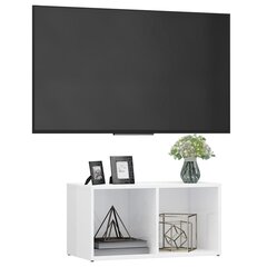vidaXL TV-taso korkeakiilto valkoinen 72x35x36,5 cm lastulevy hinta ja tiedot | TV-tasot | hobbyhall.fi