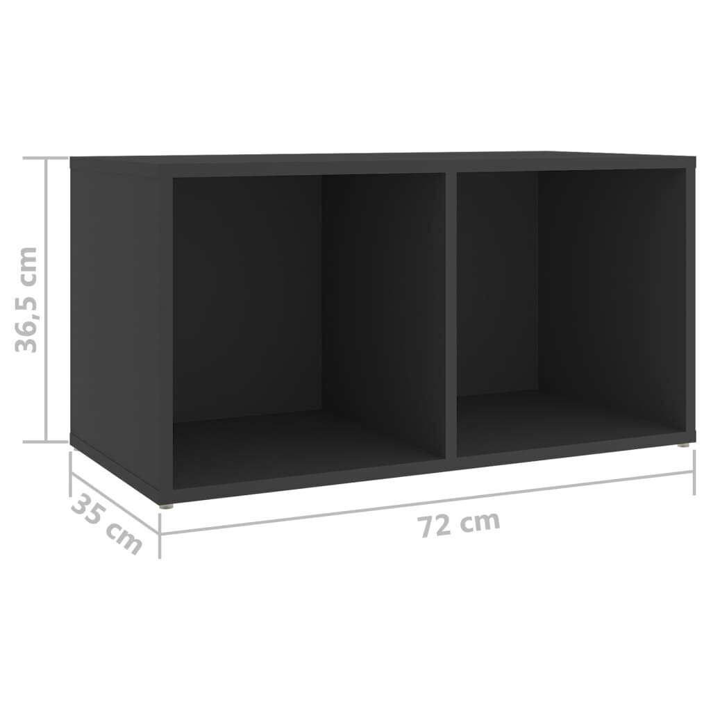 vidaXL TV-taso harmaa 72x35x36,5 cm lastulevy hinta ja tiedot | TV-tasot | hobbyhall.fi