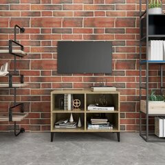 vidaXL TV-taso metallijaloilla Sonoma-tammi 69,5x30x50 cm hinta ja tiedot | TV-tasot | hobbyhall.fi