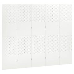 vidaXL 5-Paneelinen tilanjakaja 200x180 cm valkoinen teräs hinta ja tiedot | Sermit ja tilanjakajat | hobbyhall.fi