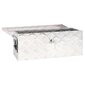 vidaXL Säilytyslaatikko hopea 60x23,5x23 cm alumiini hinta ja tiedot | Työkalupakit ja muu työkalujen säilytys | hobbyhall.fi