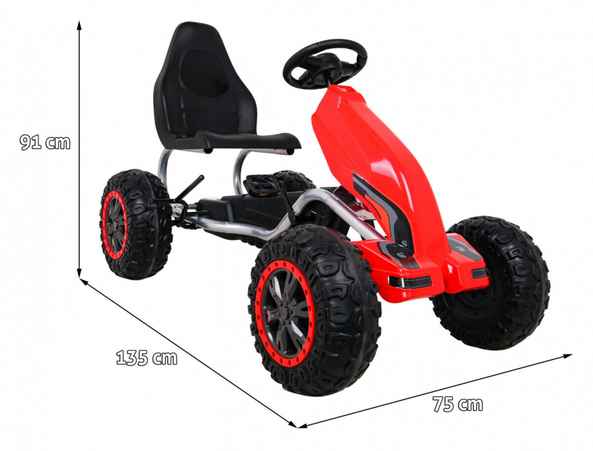 Go-Kart Strong, punainen hinta ja tiedot | Poikien lelut | hobbyhall.fi