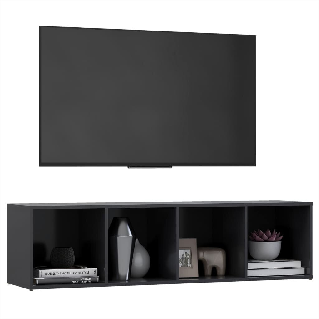 vidaXL TV-taso harmaa 142,5x35x36,5 cm lastulevy hinta ja tiedot | TV-tasot | hobbyhall.fi