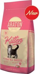 Araton Kitten -kuivaruoka kaikenrotuisille kissanpennuille 1 vuoden ikään asti, 15 kg hinta ja tiedot | Araton Lemmikit | hobbyhall.fi