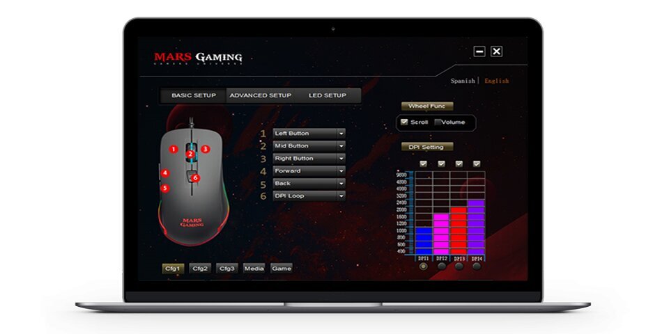 Mars Gaming MCPPRO Combo 3in1 Spēļu pele ar austiņām un paliktni RGB / 9800 DPI / USB 7.1 / 780x300mm hinta ja tiedot | Hiiret | hobbyhall.fi