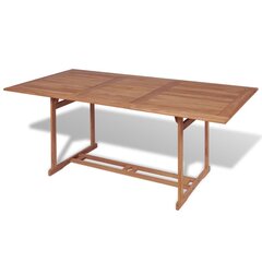 vidaXL Puutarhapöytä 180x90x75 cm tiikki hinta ja tiedot | Puutarhapöydät | hobbyhall.fi