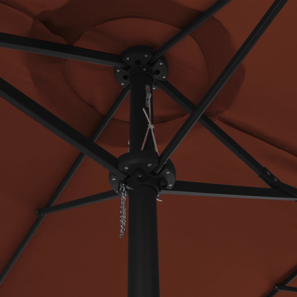 vidaXL Aurinkovarjo alumiinitanko 460x270 cm terrakotta hinta ja tiedot | Aurinkovarjot ja markiisit | hobbyhall.fi