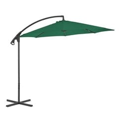 vidaXL Riippuva aurinkovarjo teräspylväällä 300 cm vihreä hinta ja tiedot | Aurinkovarjot ja markiisit | hobbyhall.fi