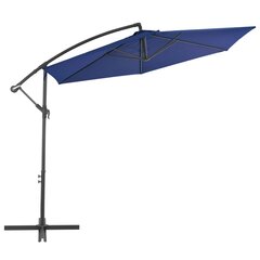vidaXL Riippuva aurinkovarjo alumiinipylväällä 300 cm sininen hinta ja tiedot | Aurinkovarjot ja markiisit | hobbyhall.fi