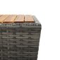 vidaXL Teepöytä harmaa 41,5x41,5x43cm polyrottinki ja täysi akaasiapuu hinta ja tiedot | Puutarhapöydät | hobbyhall.fi