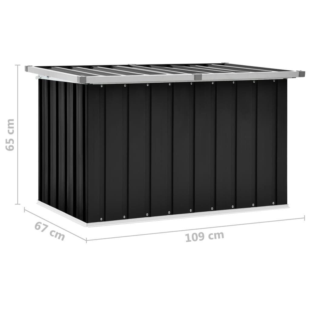 vidaXL Puutarhan varastoarkku antrasiitti 109x67x65 cm hinta ja tiedot | Kompostorit ja jäteastiat | hobbyhall.fi