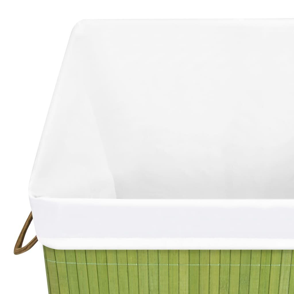 vidaXL Bambu pyykkikori 1 osio vihreä hinta ja tiedot | Kylpyhuoneen sisustus | hobbyhall.fi