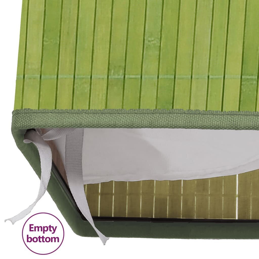 vidaXL Bambu pyykkikori 1 osio vihreä 83 l hinta ja tiedot | Kylpyhuoneen sisustus | hobbyhall.fi