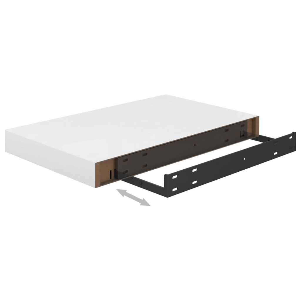 vidaXL Kelluvat seinähyllyt 4 kpl korkeakiilto valk. 40x23x3,8 cm MDF hinta ja tiedot | Hyllyt | hobbyhall.fi