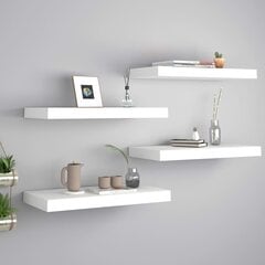 vidaXL Kelluvat seinähyllyt kpl valkoinen 50x23x3,8 cm MDF hinta ja tiedot | Hyllyt | hobbyhall.fi