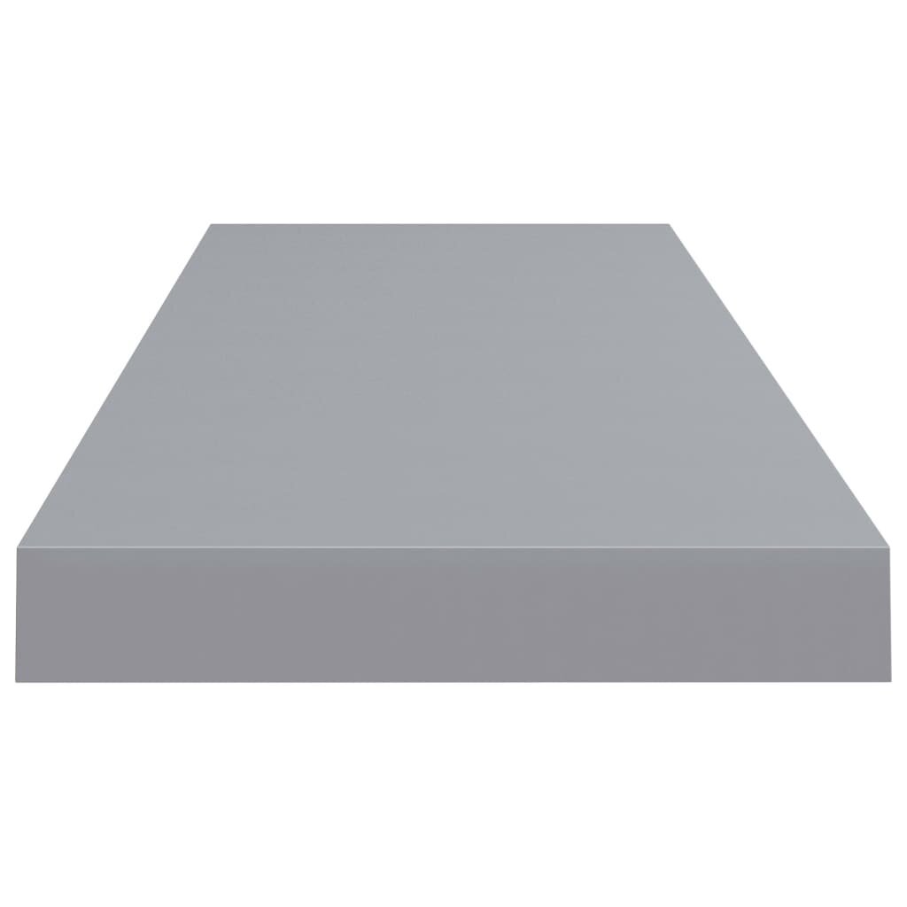 vidaXL Kelluvat seinähyllyt 2 kpl harmaa 80x23,5x3,8 cm MDF hinta ja tiedot | Hyllyt | hobbyhall.fi