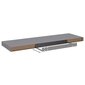 vidaXL Kelluvat seinähyllyt 2 kpl harmaa 80x23,5x3,8 cm MDF hinta ja tiedot | Hyllyt | hobbyhall.fi