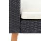 vidaXL 2-istuttava Puutarhasohva tyynyillä polyrottinki musta hinta ja tiedot | Puutarhatuolit | hobbyhall.fi
