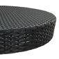 vidaXL Puutarhapöytä musta 75,5x106 cm polyrottinki hinta ja tiedot | Puutarhapöydät | hobbyhall.fi