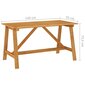 vidaXL Puutarharuokapöytä 140x70x73,5 cm täysi akaasiapuu hinta ja tiedot | Puutarhapöydät | hobbyhall.fi